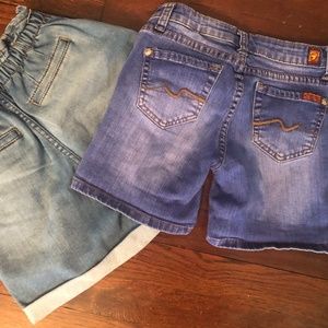 Girls For All Man Kind and Jordache shorts
